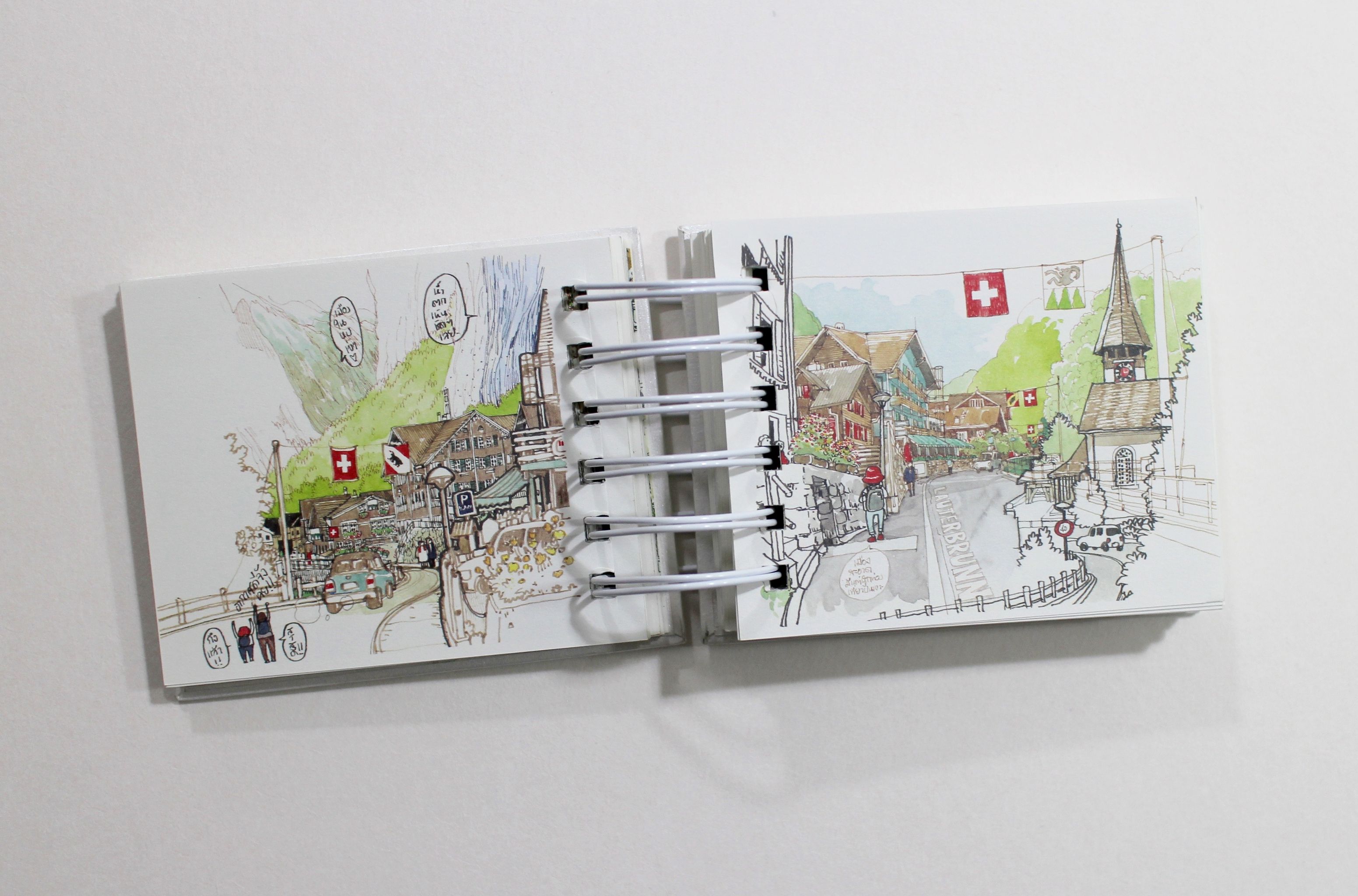 Sasi's mini sketch book EUROPE (เล่มสันห่วง หรือ แผ่นในกล่อง)