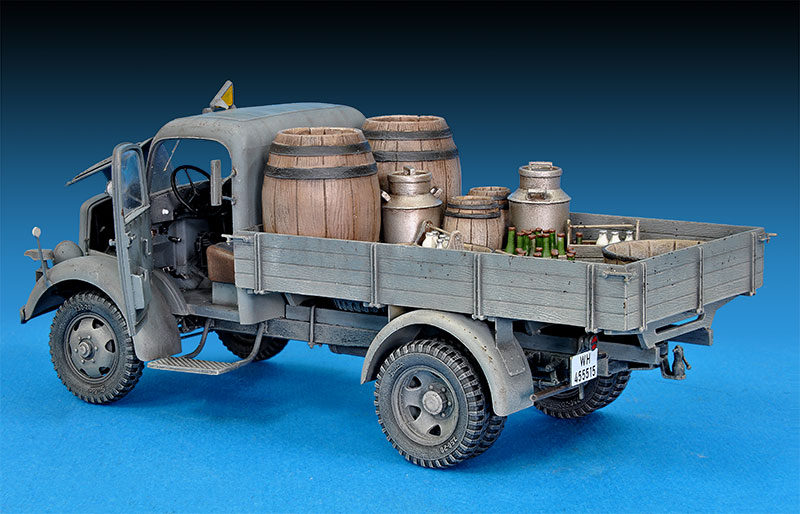โมเดลรถบรรทุก MiniArt ขนาด 1/35 MI35142 MB 1500S German 1,5t Cargo Truck