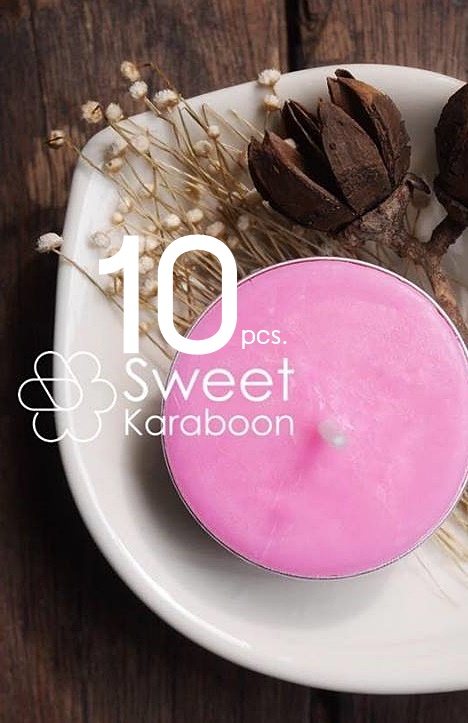 100 %Natural สีชมพูเทียนจุดตะเกียงอโรม่า 10 ชิ้น(เลือกกลิ่นได้ค่ะ)