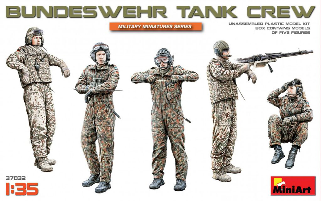 โมเดลฟิกเกอร์ทหาร MiniArt ขนาด 1/35 MI37032 BUNDESWEHR TANK CREW