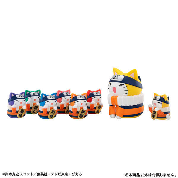 MEGA CAT PROJECT NARUTO Nyaruto! Colorful Maneki Neko FORTUNE 6Pack BOX(Pre-order)