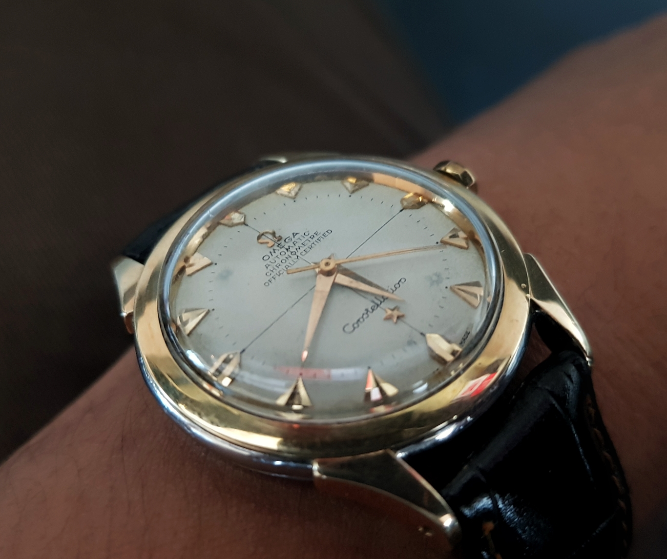 Omega Constelation Chronometer Cal.354 Bumper โอเมก้า หอดูดาวหลักว่าว ทองหุ้ม