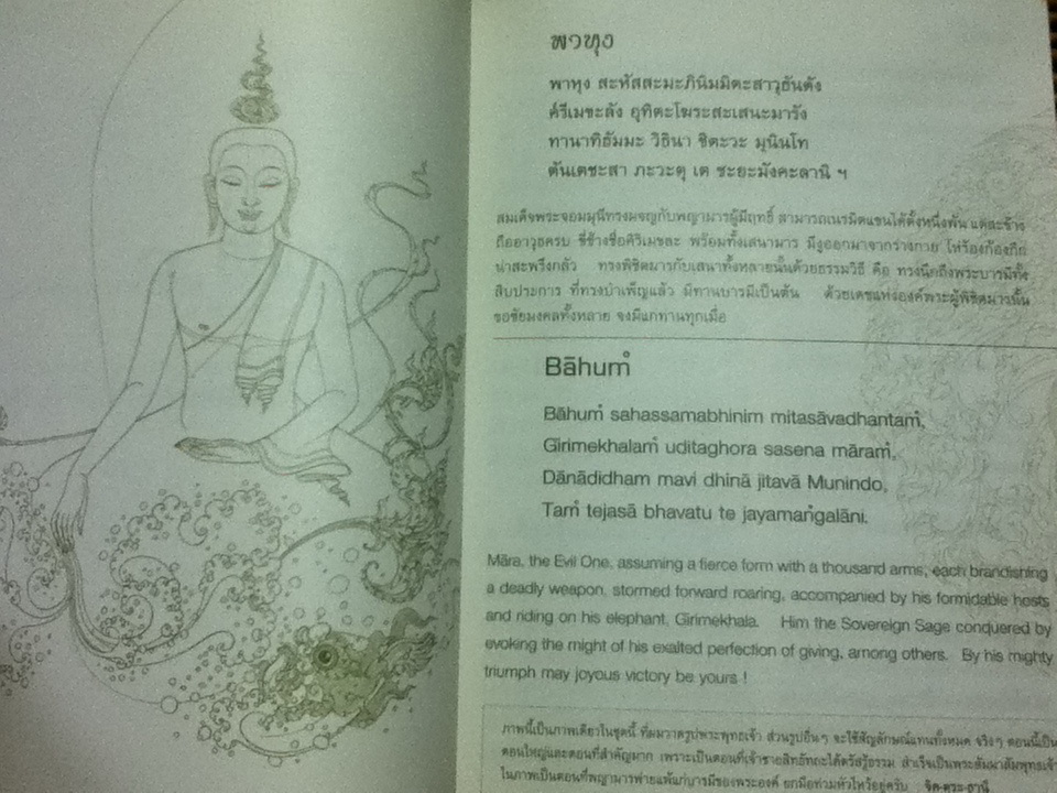 พาหุง ชัยชนะแห่งพุทธะ/ บทสวดพาหุง,ความหมาย ภาษาอังกฤษ : ดร.สุจิตรา อ่อนค้อม, ภาพประกอบ : จิต-ตระ-ธานี