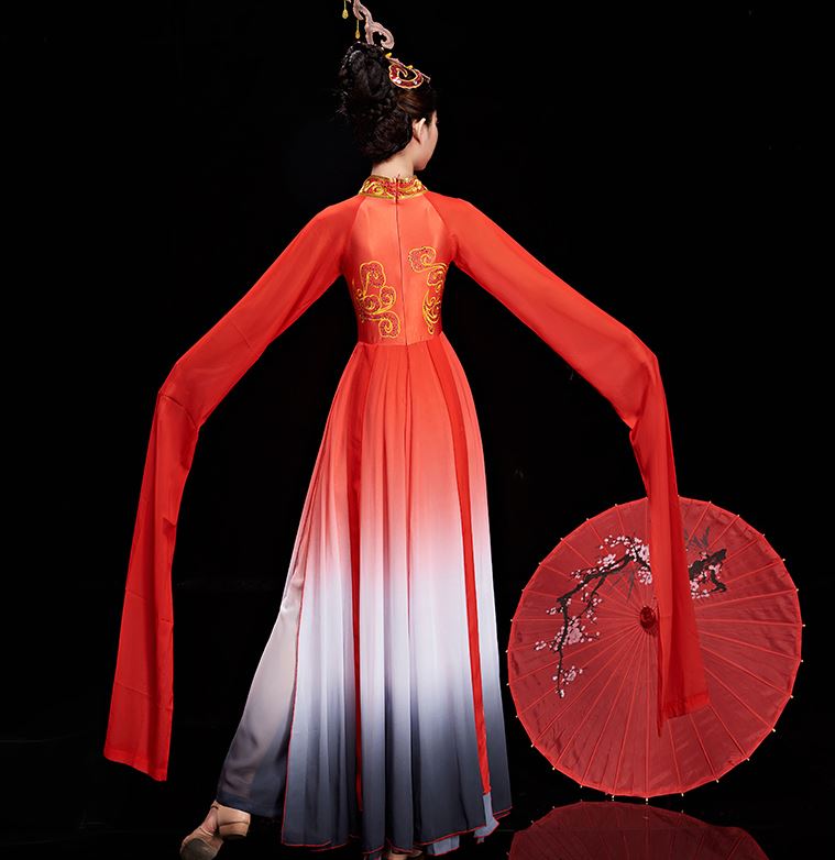 ชุดฟ้อนรำสตรีจีนแบบโบราณ 古典舞演出服女 Chinese Women Classical Dance Dress