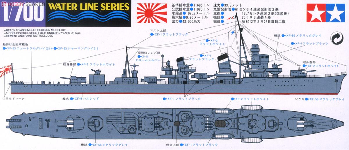 โมเดลเรือรบทามิย่า ขนาด 1/700 Tamiya TA31403 Japanese destroyer Harusame