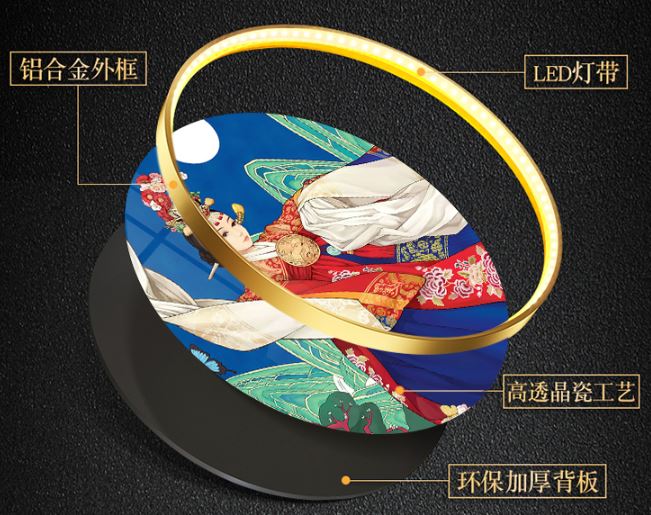ภาพวาดรูปชุดฮันบกเกาหลีสำหรับตกแต่งผนังพร้อมหลอดไฟ LED 장식 그림 한복 led 조명 Decorative Painting Hanbok with LED Light สำหรับตกแต่งห้องเรียน ห้องสมุด ร้านอาหารต่างๆ