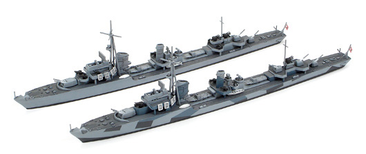 โมเดลเรือรบทามิย่า ขนาด 1/700 Tamiya TA31908 German Navy Destroyer Z Class (Z37-39) Barbara Refurbishment 2 Ship Set