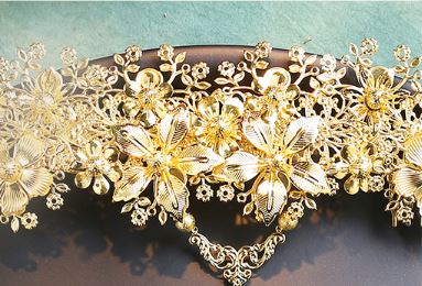 ชุดเครื่องประดับผม พร้อมสร้อยต่างหู มงกุฎประดับผมแบบผู้หญิงจีน(แบบ AD) 发饰 Chinese Women's Hair Headdress (Type AD)