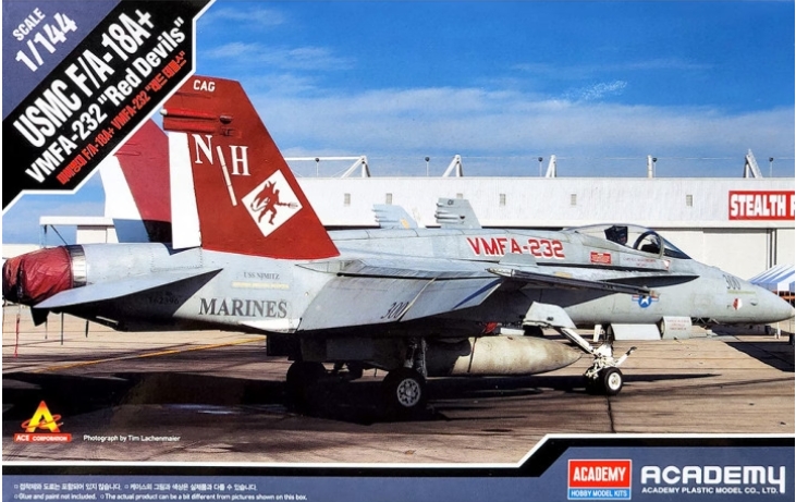 โมเดลเครื่องบิน Academy ขนาด 1/144 AC12627 USMC F/A-18A+ VMFA-232 "RED DEVILS"