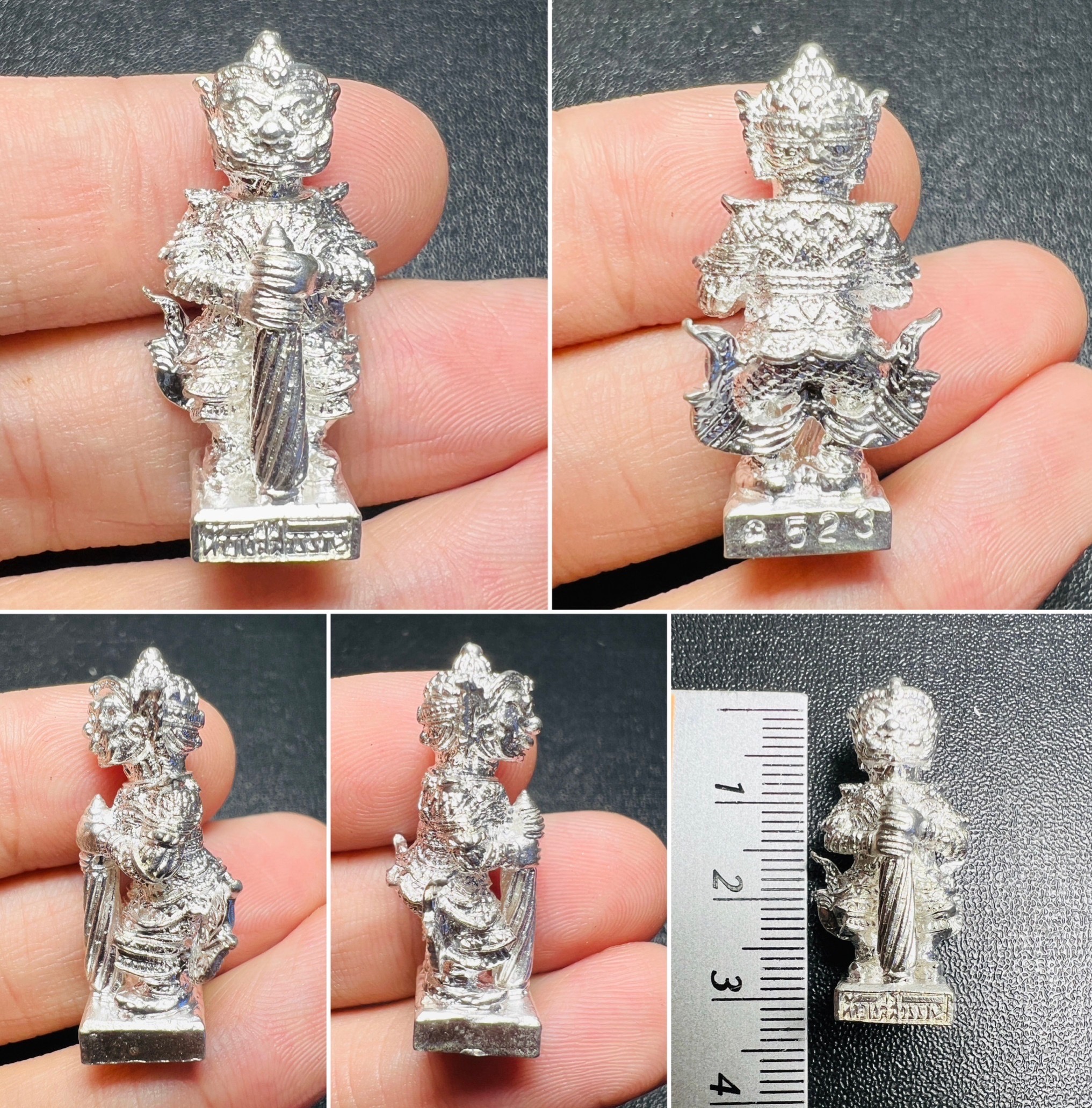 ท้าวเวสสุวรรณ (พิมพ์ใหญ่, ชุบเงิน) Thao Wessuwan (Big size, Silver Plated) SKU-01849
