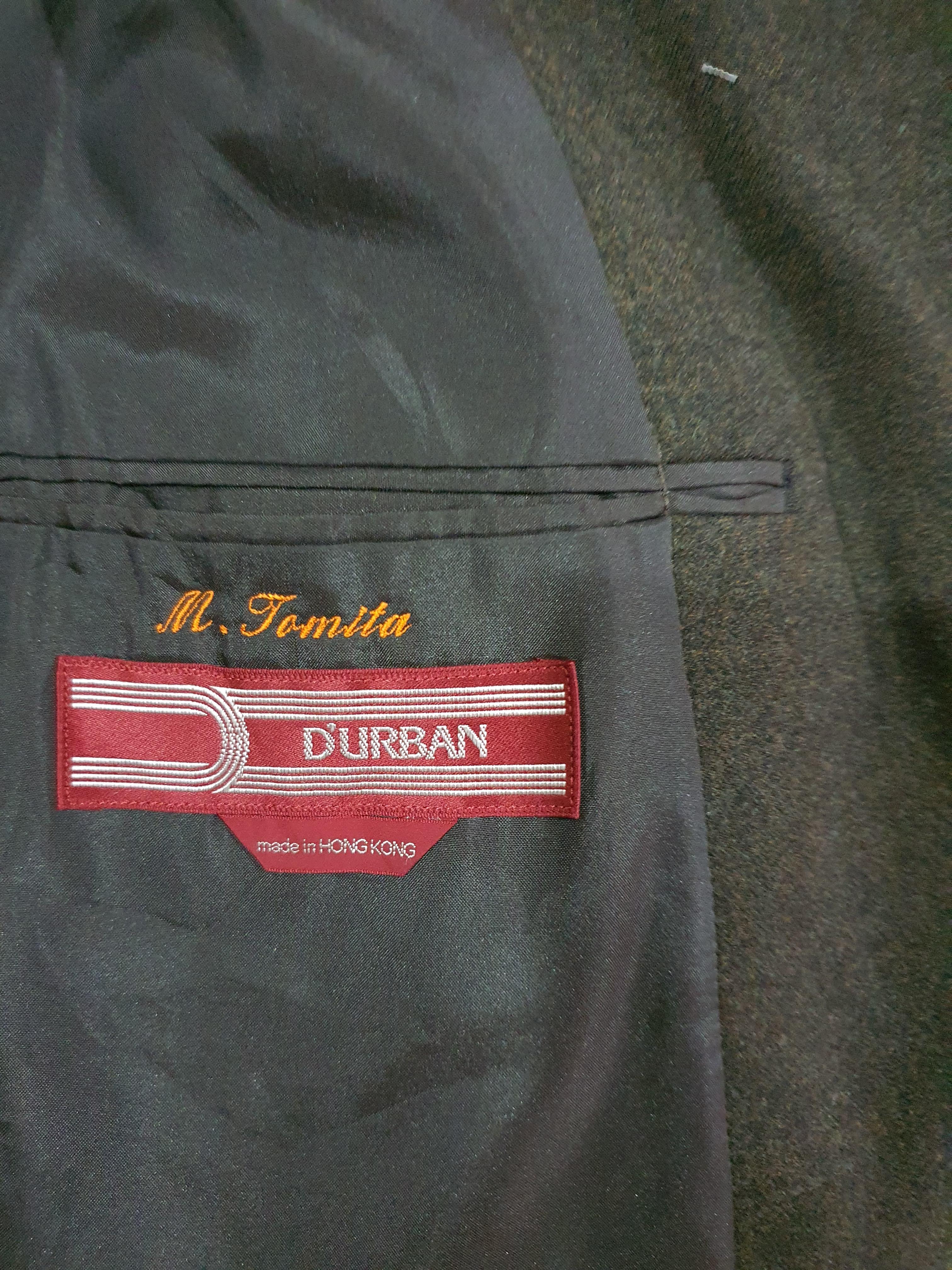 Suit0073 เสื้อสูท สีน้ำตาลเช้ม มือสอง DURBAN อก 42 นิ้ว