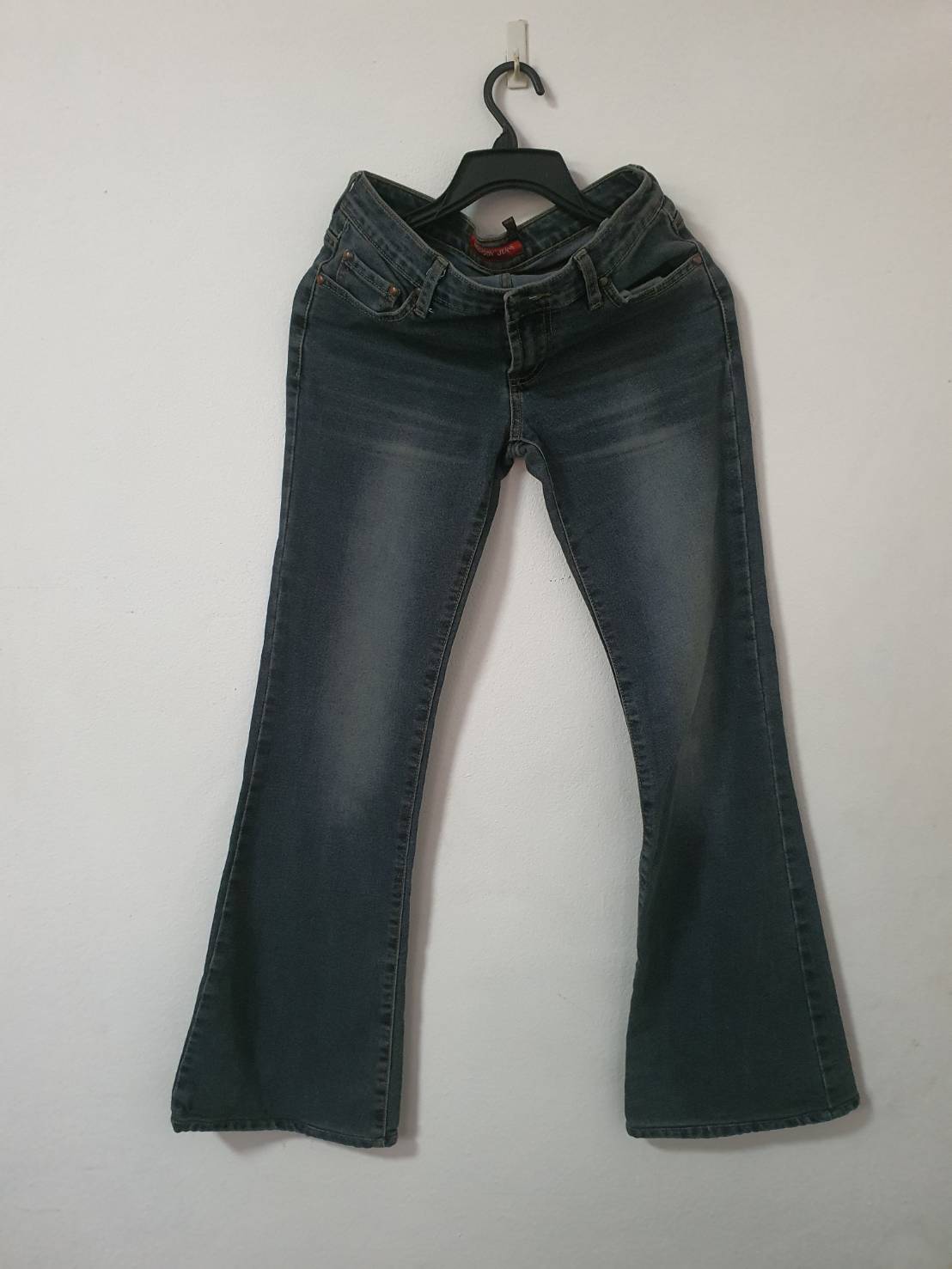 FF06256 กางเกงยีนส์มือสอง ขาบานเล็กน้อย แบรนด์ NOBODY JEANS เอว 27-28 นิ้ว