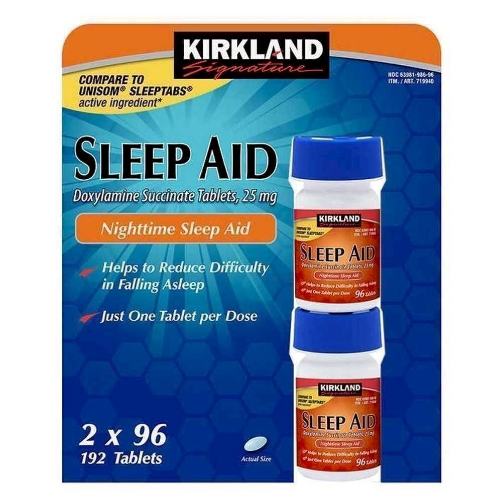 kirkland sleep aid 96 tablets แพคคู่ ( 2 x 96 Tab ) ( 192tablets )