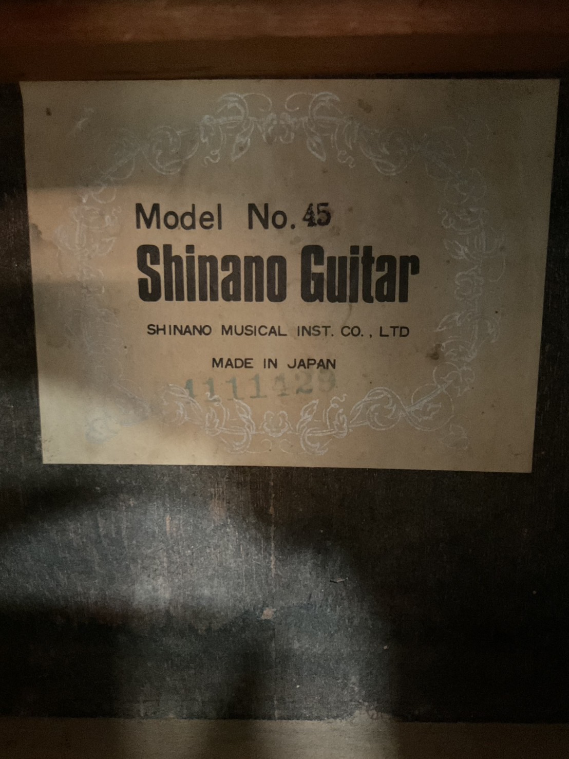 กีต้าร์คลาสสิค Shinano : No.45