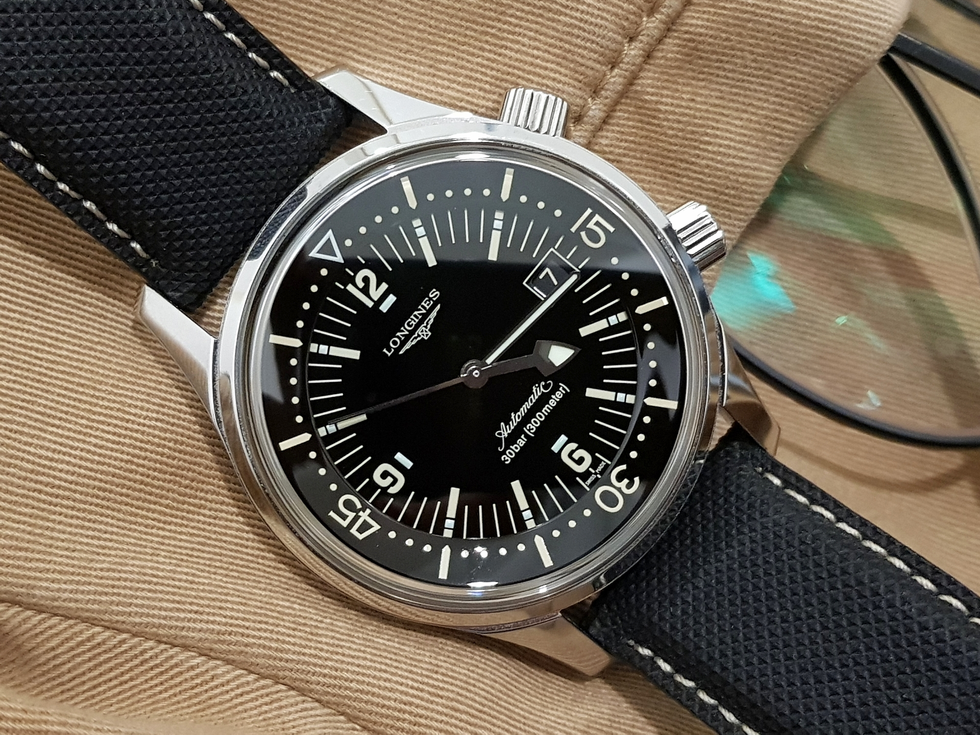 LONGINES LEGEND DIVER 300 M. หน้าเขียน2แถว 30 Bar ปี 2013 Full Big box
