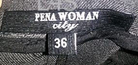 FF01368 กางเกงผ้า มือสอง สีเทา PENA WOMAN เอว 28 นิ้ว