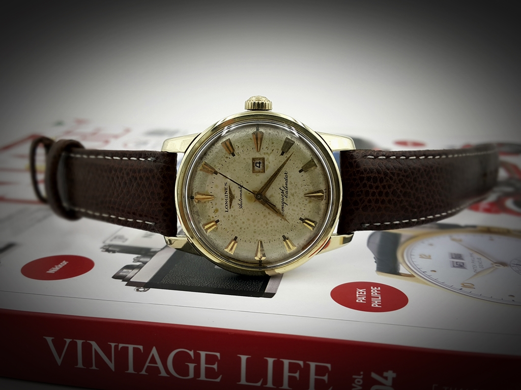 LONGINES CONQUEST VINTAG Gold - Cap ทองหุ้ม หน้าเดิม