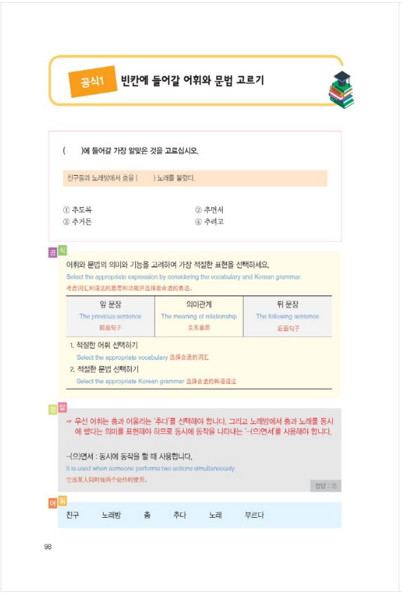 หนังสือเตรียมสอบ TOPIK TOPIK II Short-Term Course 한국어능력시험 TOPIK Ⅱ (토픽Ⅱ) 단기완성(2018)