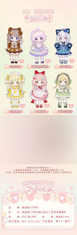 LIRORO Sweet Heart Dream Factory Series Trading Figure 6Pack BOX(Provisional Pre-order)