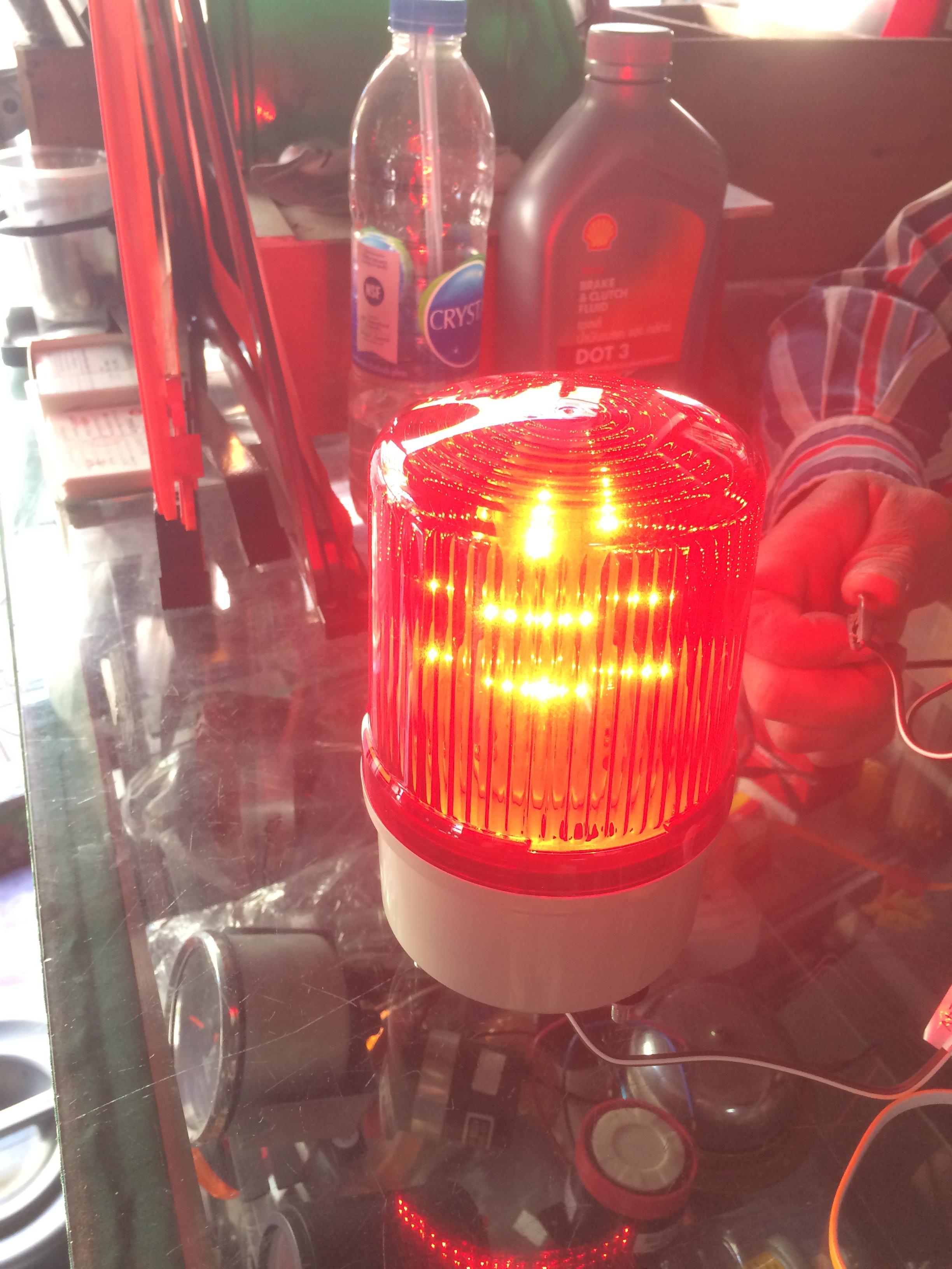ไฟกระพริบหลอด LED 12V 24V 220V ขนาด 80 100 120 160 180 mm