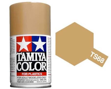 สีพ่นโมเดลรถ สีพ่นโครงรถ สีสเปรย์ทามิย่า Tamiya Spray Color TS-68 Wooden Deck Tan (100 ml)