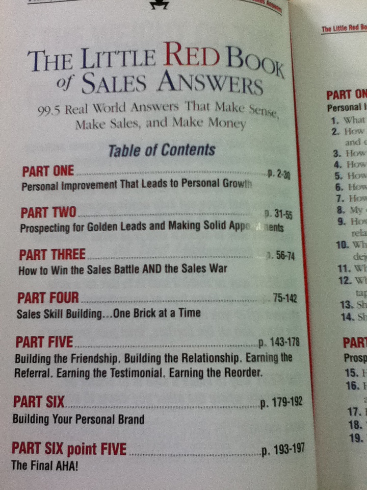 LITTLE RED BOOK of SALES ANSWERS/ Jeffrey Gitomer