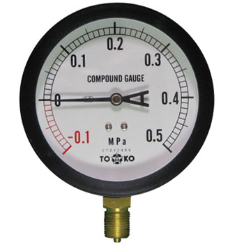Compound Gauge : BL-AT3 / 8G 100 x 0.5MPa x -0.1MPa : TOKO