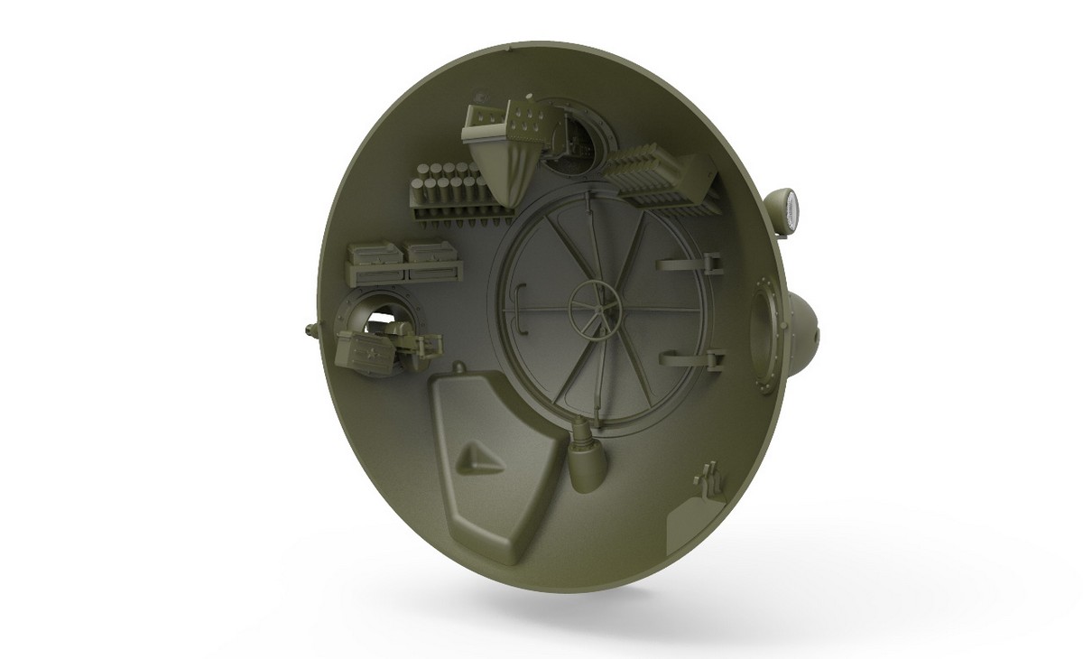 โมเดลรถถังบอลโซเวียตและชุดตกแต่งภายใน MiniArt ขนาด 1/35 MI40001 SOVIET BALL TANK “Sharotank” INTERIOR KIT