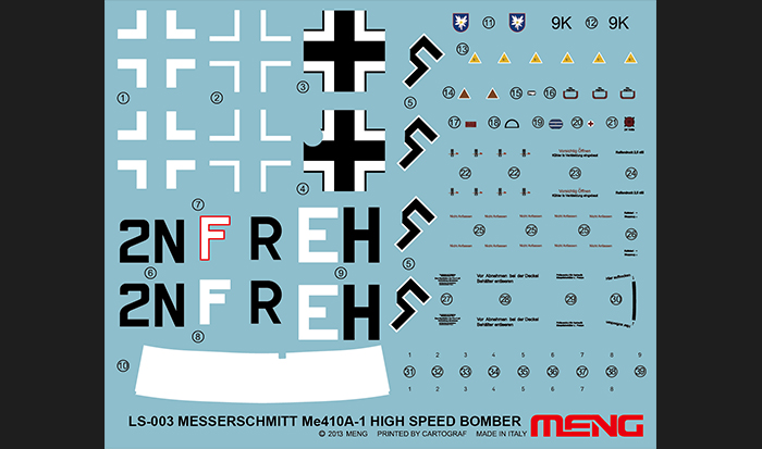 โมเดลเครื่องบิน Meng Model ขนาด 1/48 LS-003 MesserschmittT Me410A-1 High Speed Bomber