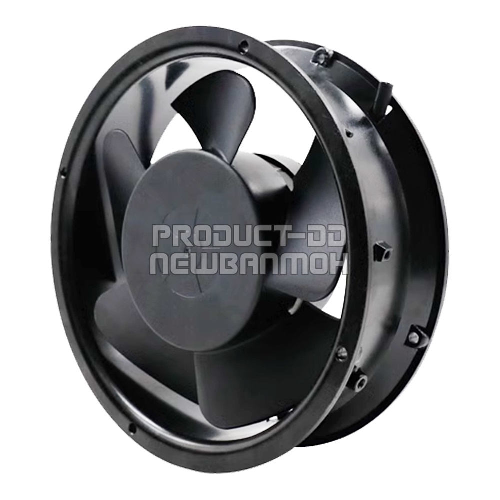 พัดลมระบายความร้อนแบบกลม AC 220V 17250HBL บอลแบริ่ง Balll Bearing ขนาด 6 นิ้ว (17x17x5 ซม.)