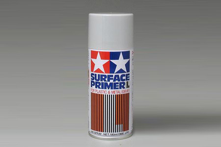 สีสเปรย์รองพื้นโมเดลทามิย่า TA87042 Surface Primer L Gray Spray 180ml สีเทา