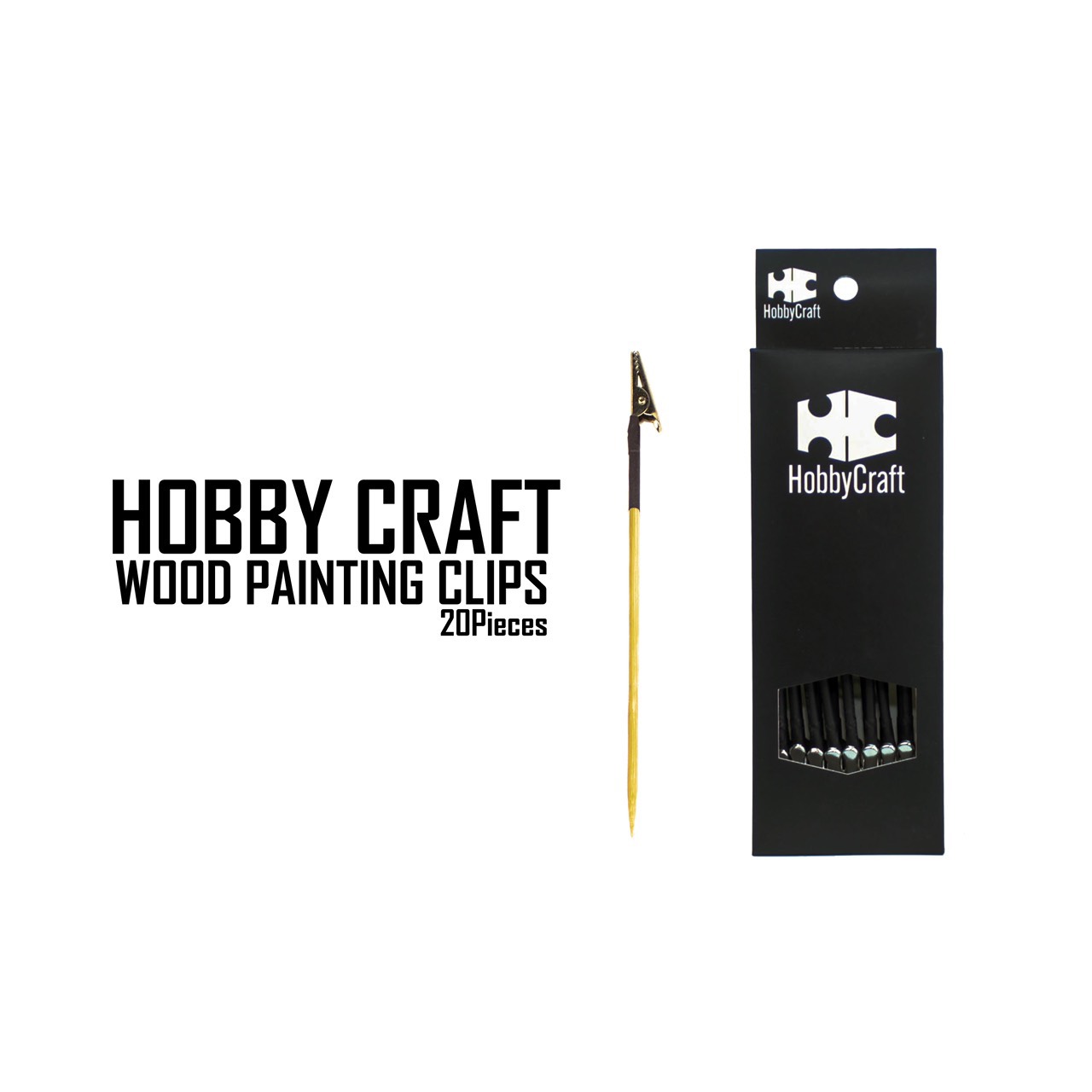 HC-001 Wood Painting Clips ไม้หนีบชิ้นงาน 20 ด้าม
