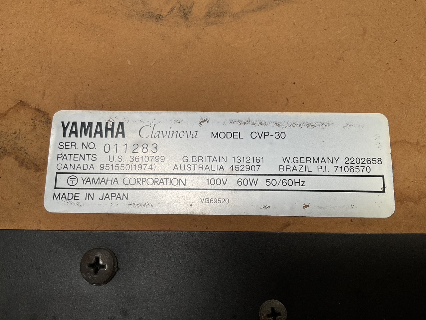 เปียโน YAMAHA : Clavinova CVP-30