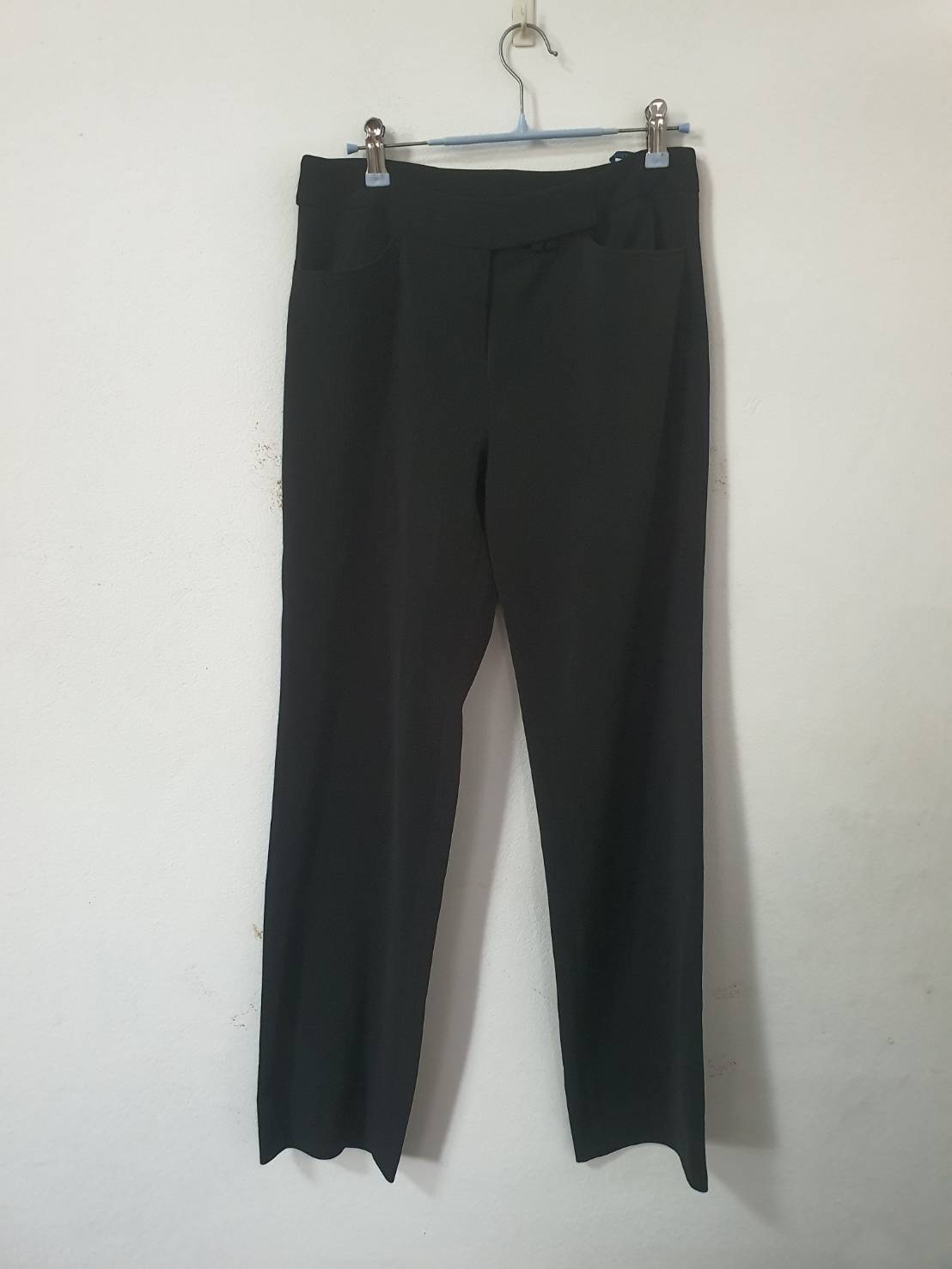 FF06538 กางเกงผ้ามือสอง สีดำ แบรนด์ LIGNE เอว 28 นิ้ว