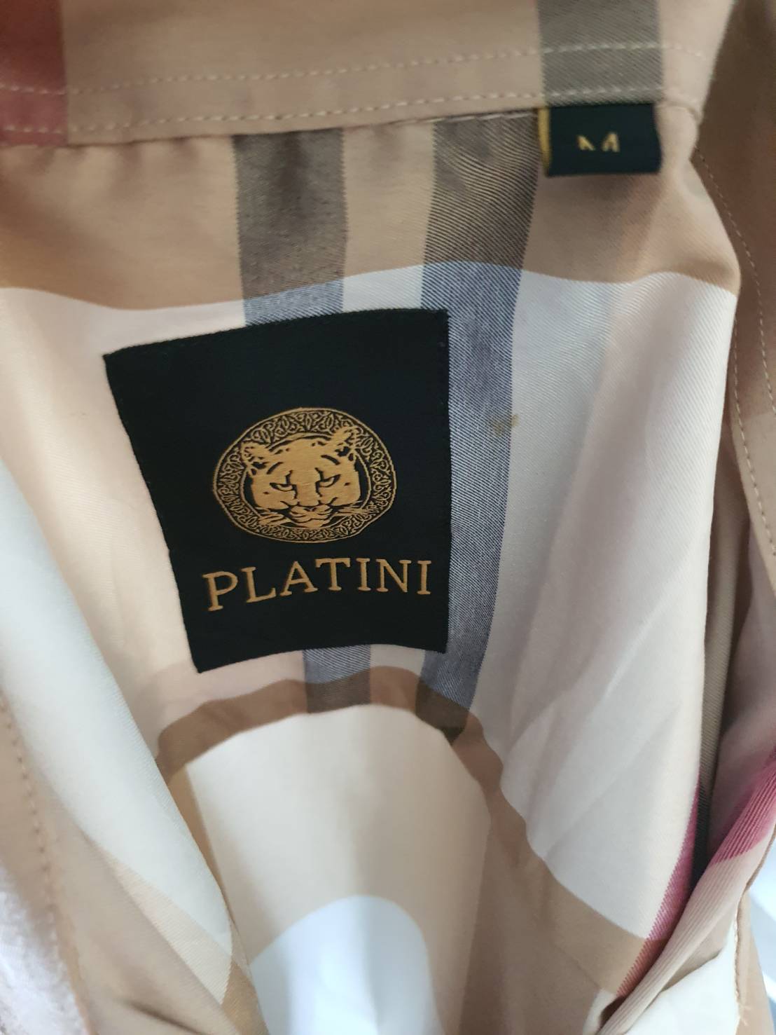 FF06065 เสื้อเชิ้ต ลายตาราง มือสอง PLARINI