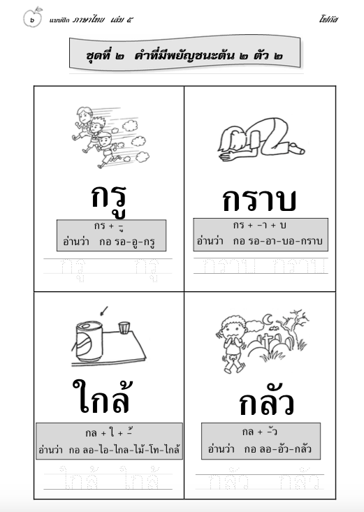 ภาษาไทย เล่ม 5 (อนุบาล2) สำนักพิมพ์โฟกัส