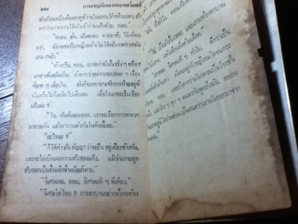 การผจญภัยของ ทอม ซอว์เยอร์/ มาร์ค ทเวน/ สายธาร ผู้แปล