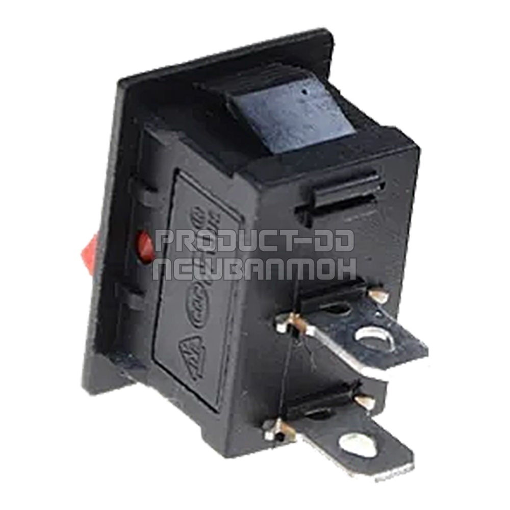 KCD1 สวิตช์กระดก ON-OFF (I-O) 2 ขา สีแดง 6A 250V AC