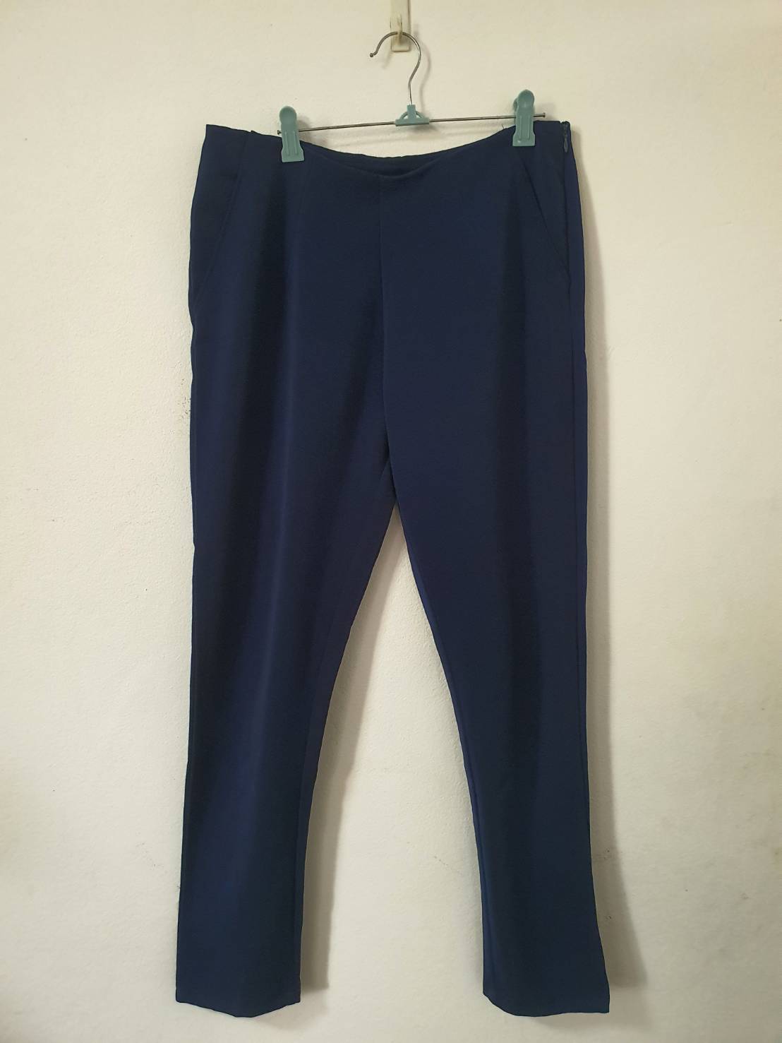FF06360 กางเกงผ้ามือสอง สีน้ำเงินเข้ม size L เอว 29 นิ้ว
