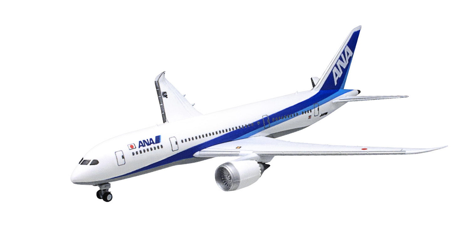 โมเดลเครื่องบินจำลอง ยี่ห้อเอฟทอย ขนาด 1/500 F-toys ANA Wing Collection 5 #3 BOEING 787-8 Triton blue paint