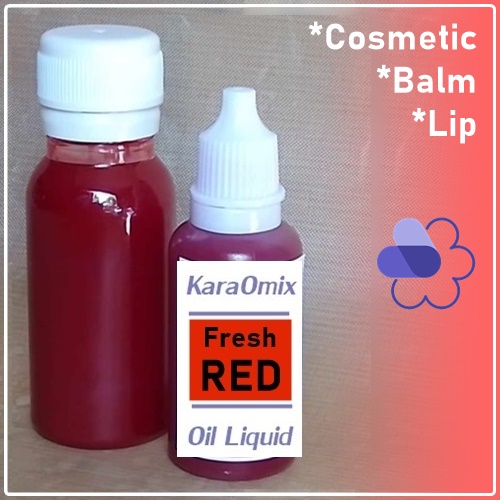 KaraOmix- Fresh Red / Liquid oil color :Red สีแดงสดละลายในน้ำมัน ของเหลวข้น ทิ้งไว้จะตกตะกอน ควรเขย่าขวดก่อนใช้