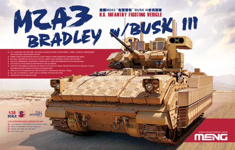 โมเดลรถถัง Meng Model ขนาด 1/35 SS-004 U.S. Infantry Fighting Vehicle M2A3 Bradley w/Busk III