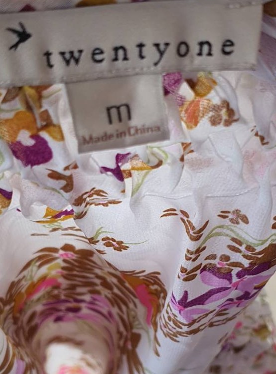 FF03242 เสื้อแฟชั่น ชีฟอง มือสอง แบรนด์ twentyone อก free-38 นิ้ว