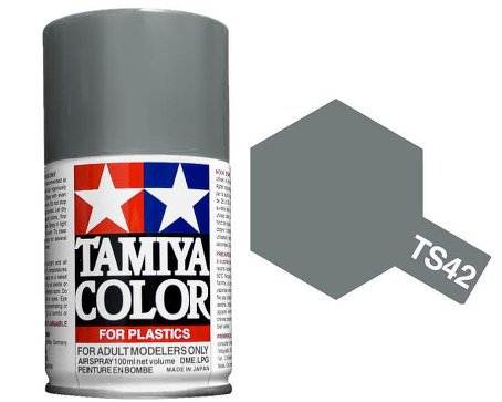 สีพ่นโมเดลรถ สีพ่นโครงรถ สีสเปรย์ทามิย่า Tamiya Spray Color TS-42 Light Gun Metal (100 ml)