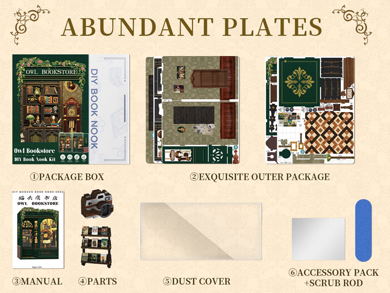 Miniature Dollhouse OWL BOOKSTORE Wooden Handmade Kit(Provisional Pre-order)