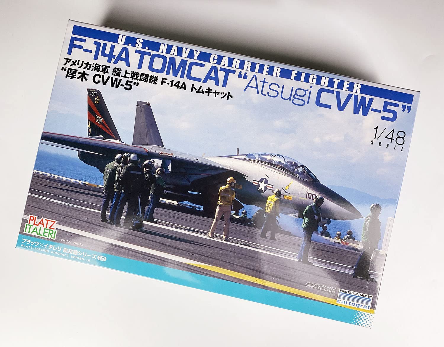 โมเดลเครื่องบิน Platz Hobby 1/48 TPA-10 US Navy F-14A Tomcat `Atsugi CVW-5`