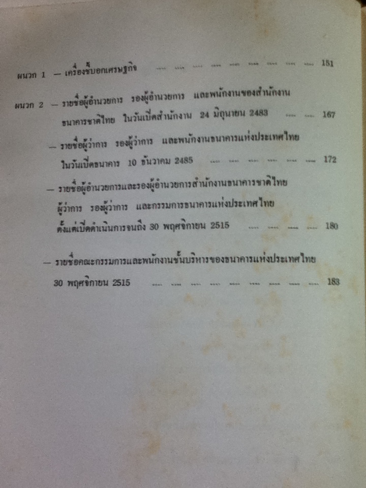 หนังสือที่ระลึกครบรอบ 30 ปี ประวัติและการดำเนินงานของ ธนาคารแห่งประเทศไทย 10 ธันวาคม 2515