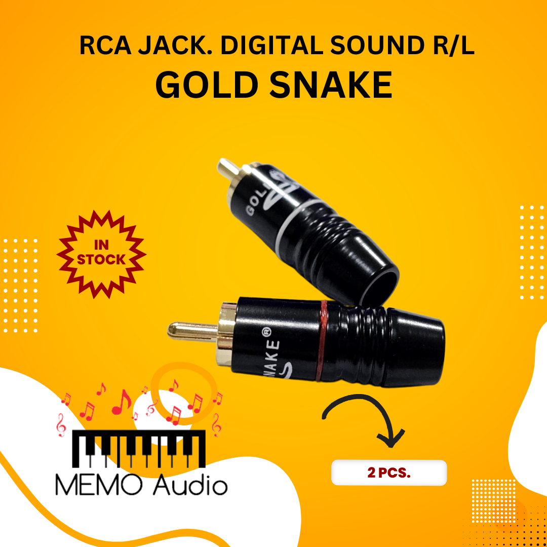ขั้วต่อ RCA Jack ยี่ห้อ GOLD SNAKE Gold Plated RCA Connector (1 คู่)