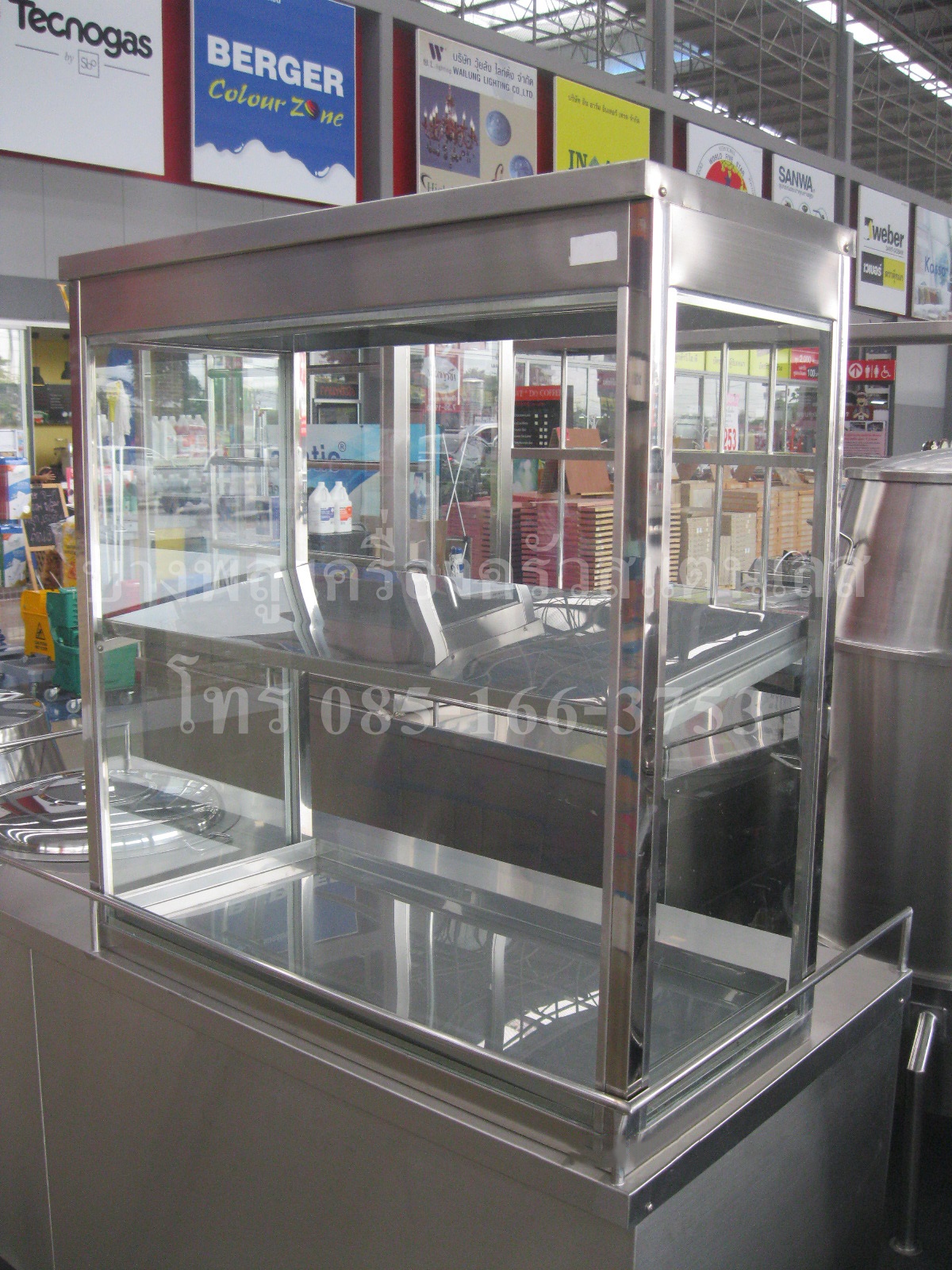 ตู้กระจกสแตนเลส ตู้ก๋วยเตี๋ยว NS-90