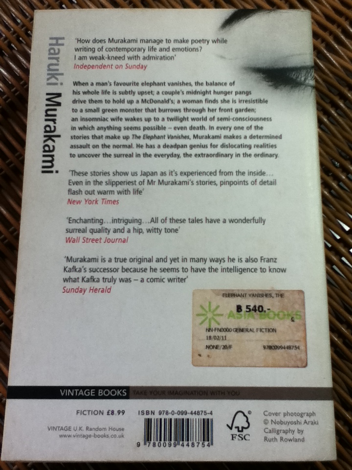 THE ELEPHANT VANISHES/ Haruki Murakami